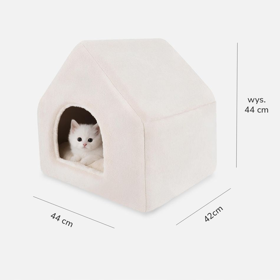 Cat bed cottage SUITE Carinio double-sided pillow 44 × 42 × 44 cm Manufacturer code SUITE Dove Domek legowisko dla kota i psa