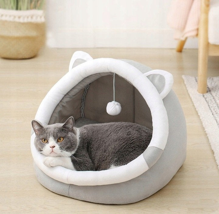 Cat booth PrzydaSie shades of gray round 31 cm x 30 cm Length 31 cm