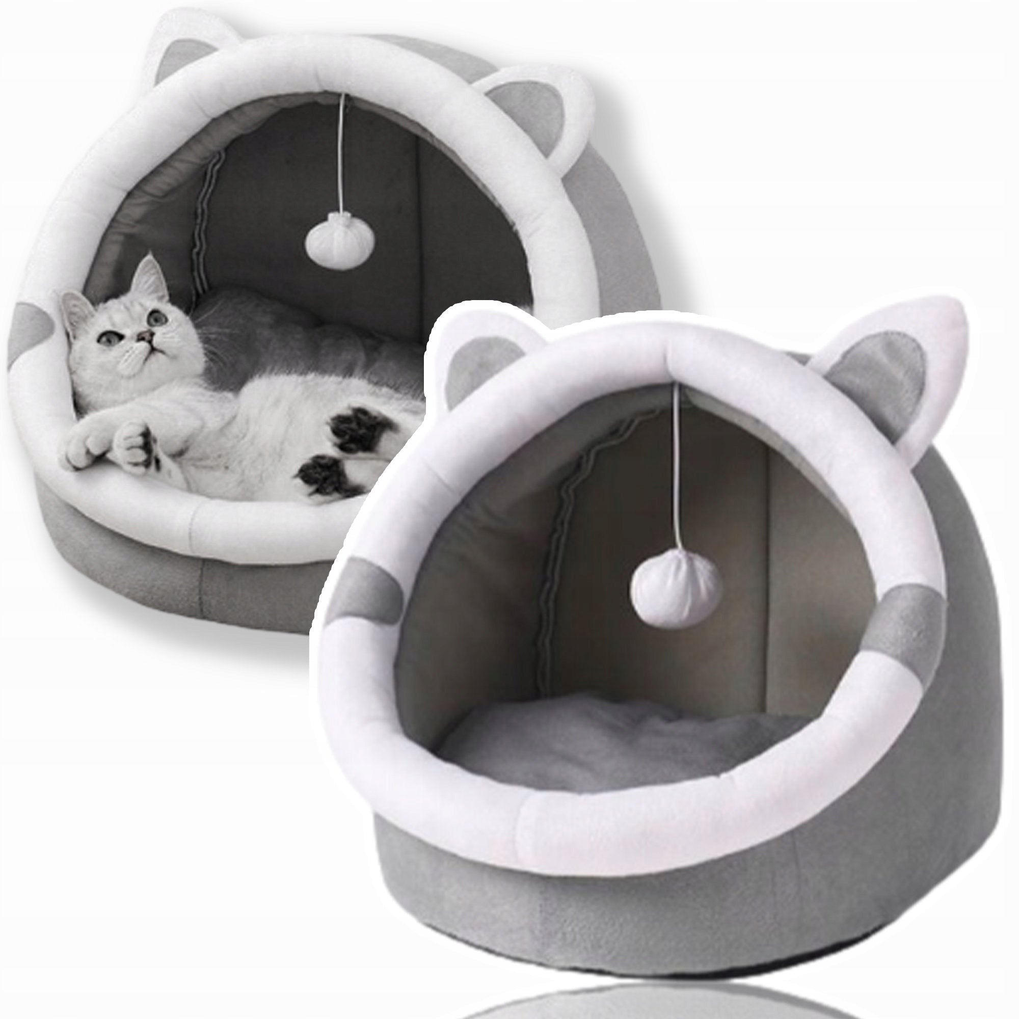 Cat booth PrzydaSie shades of gray round 31 cm x 30 cm