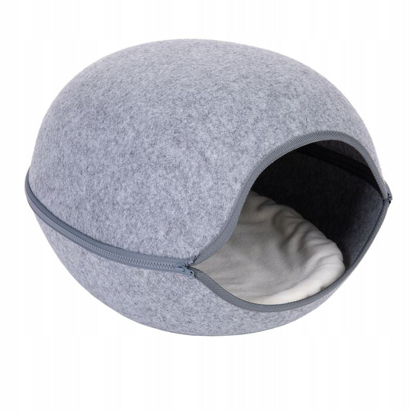 Cat booth grey round 47 cm x 41 cm x 30 cm Brand Zooplus