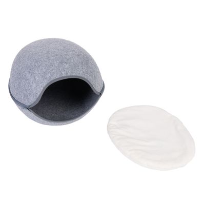 Cat booth grey round 47 cm x 41 cm x 30 cm Color gray
