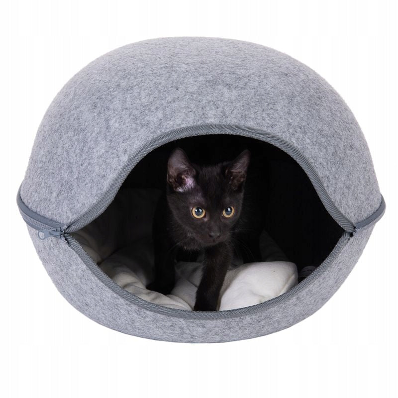 Cat booth grey round 47 cm x 41 cm x 30 cm