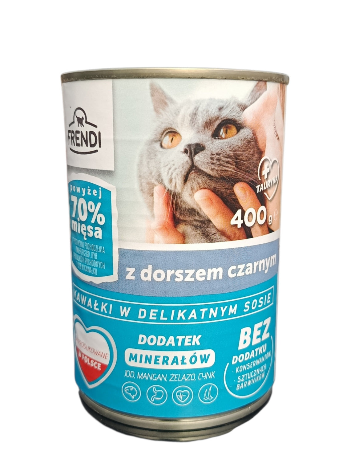 Cat can Frendi with black cod 400g