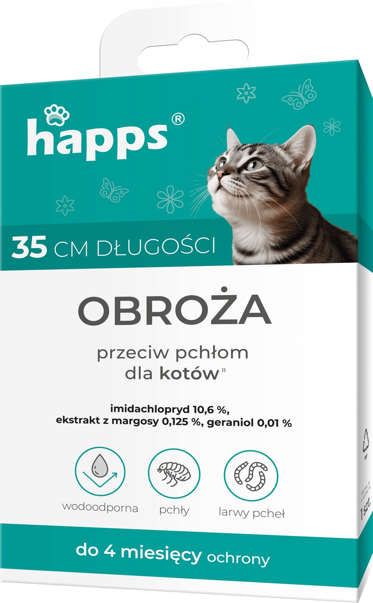 Cat collar HAPPS against fleas for cats 35cm