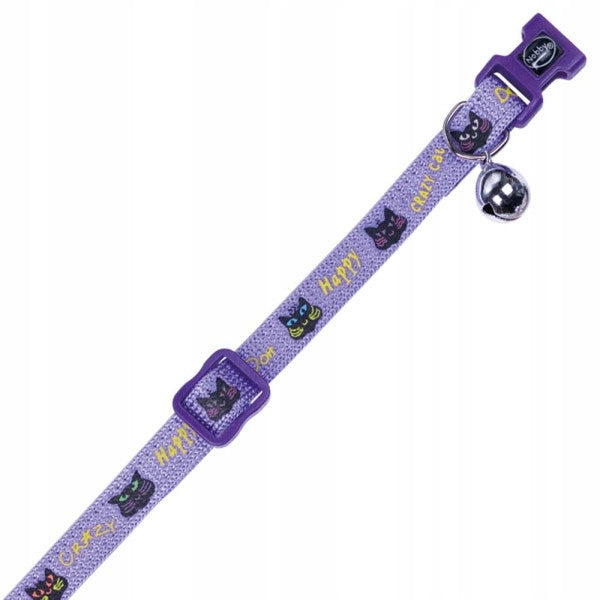 Cat collar adjustable "Cat" Nobby - lilac with pattern