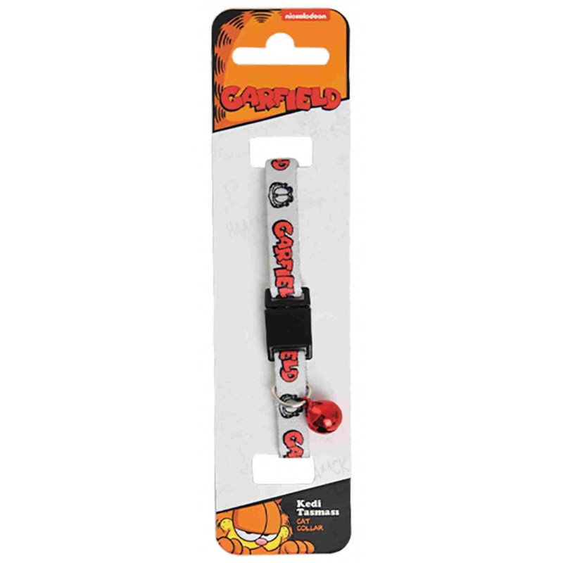 Cat collar with bell Garfield white GR-6574