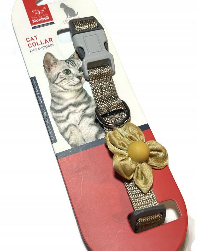 Cat collar with flower 23-35cm / r1