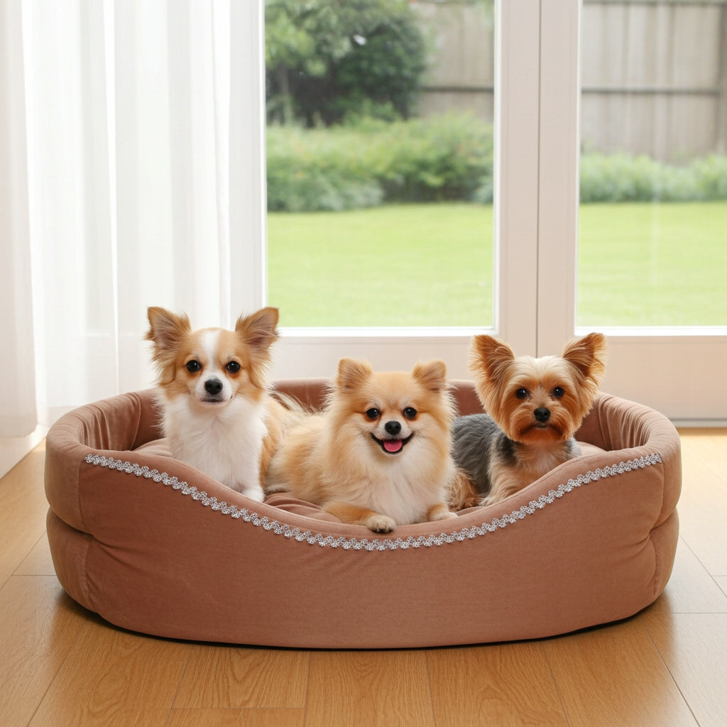 Cat dog bed SOFT ANTI-STRESS bed small couch pink XS 40/33 Brand Fuks