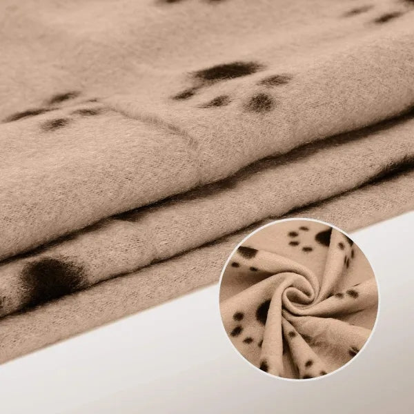 Cat dog blanket beige blanket 120x100 cm paws M Manufacturer code 019519