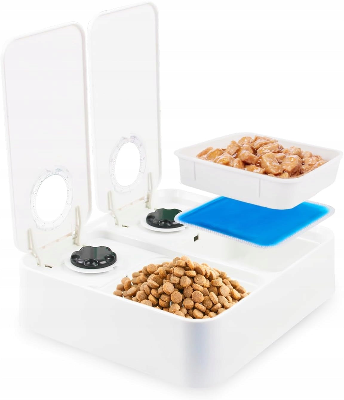 Cat dog feeding machine ALL FOR PAWS 48h timer 2 meals feeder