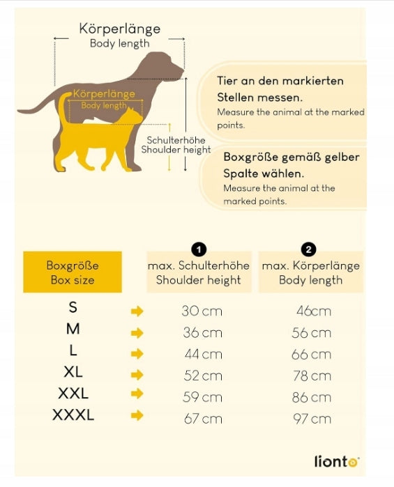 Cat dog transporter 42 cm x 60 cm x 44 cm beige Lionto large Product width 42 cm