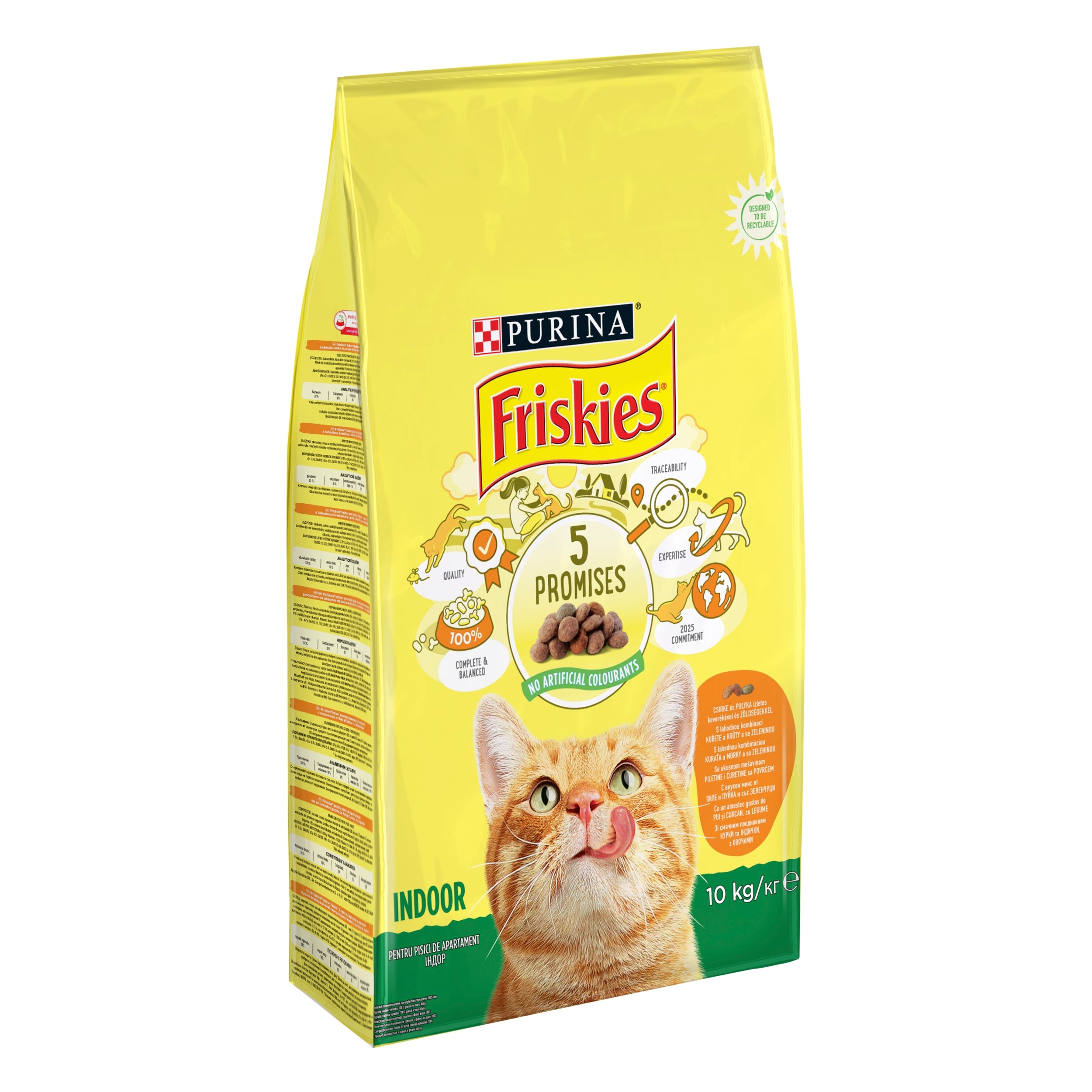 Cat food Friskies Indoor, chicken, turkey, vegetables 10 kg Brand Friskies
