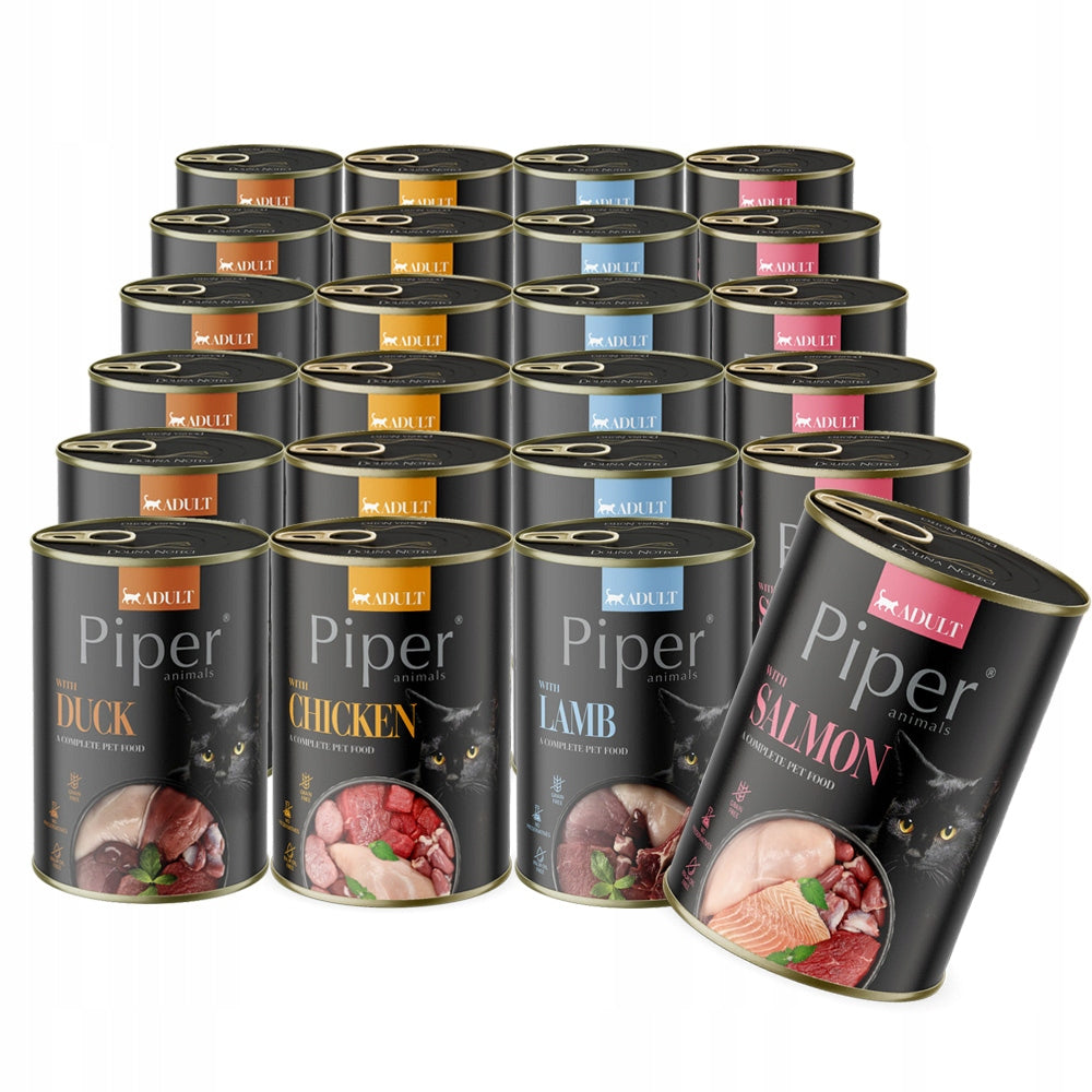 Cat food PIPER ADULT Cat Mix of flavors 24x400g