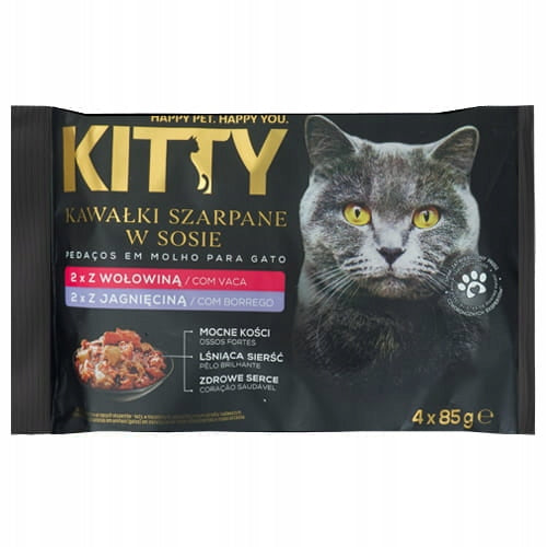 Cat food pulled beef sauce Jagn 4x85g Kitty