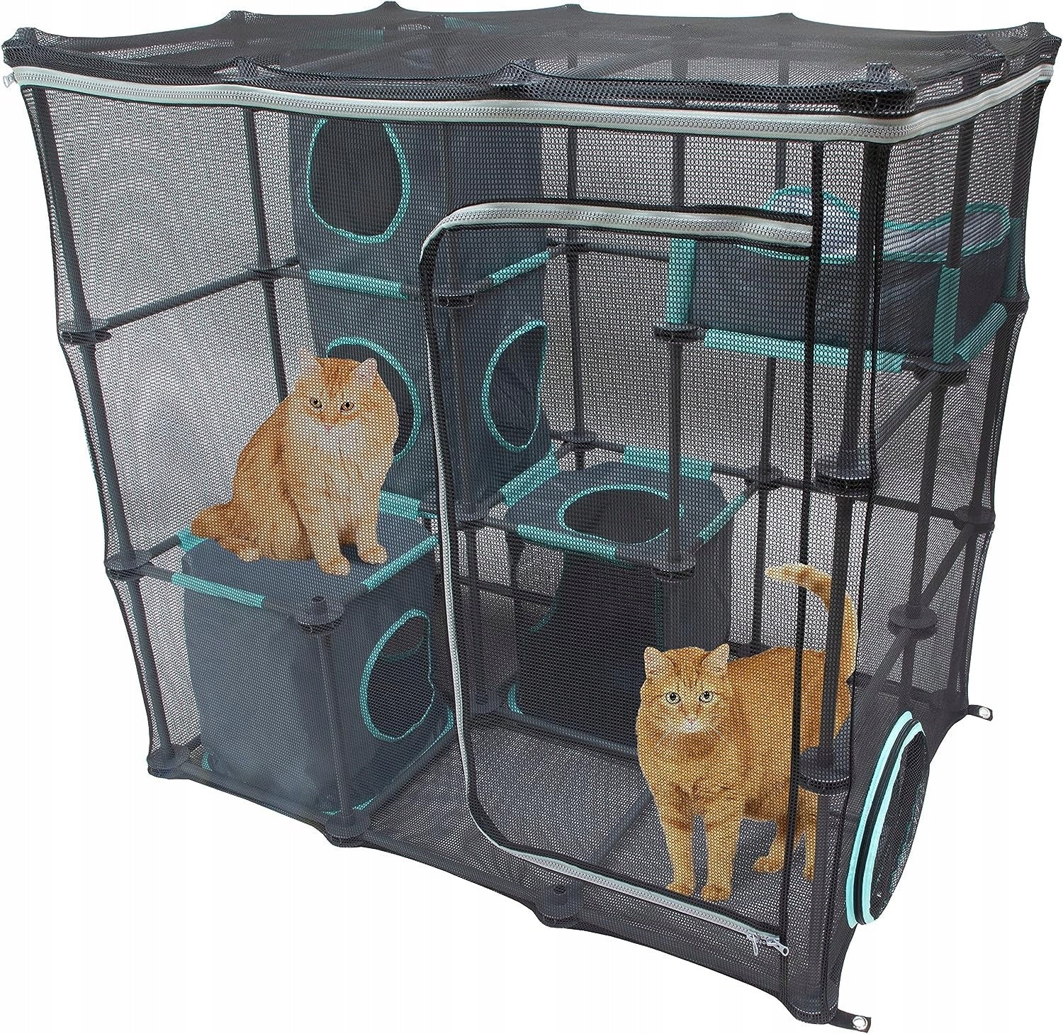 Cat house Kitty Citty black rectangular 120 cm x 84 cm x 117 cm