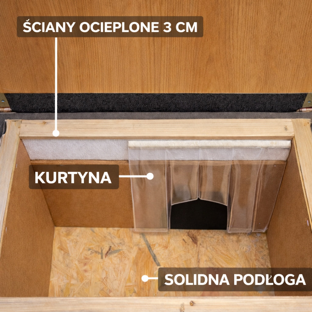 Cat kennel INSULATED wooden for small dog READY WHOLE Manufacturer code DOMDREV-KOT-DAB+ANTACYT