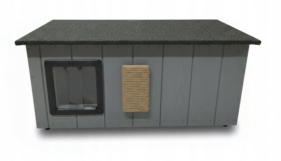 Cat kennel insulated with vestibule solid whole | scratcher + door| Manufacturer code buda-max-2026
