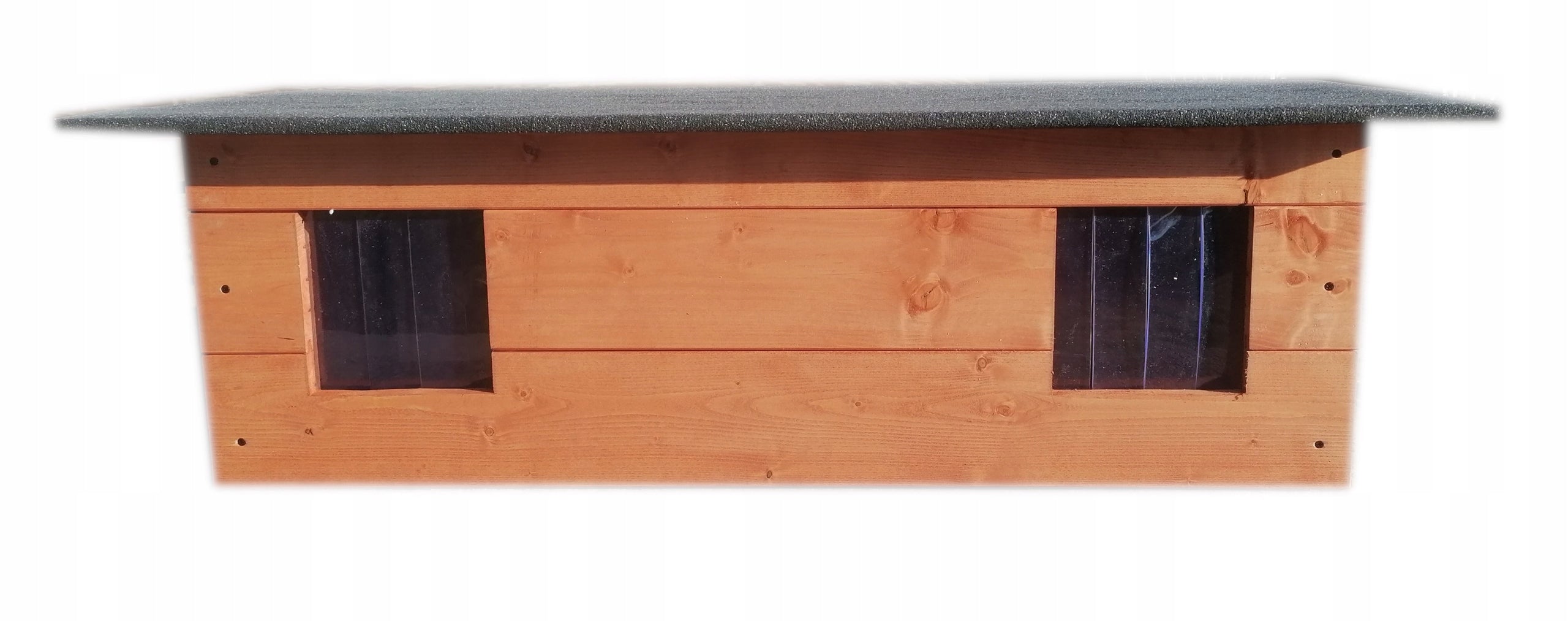 Cat kennel with curtains, insulated cat kennel, cat house Length 110 cm