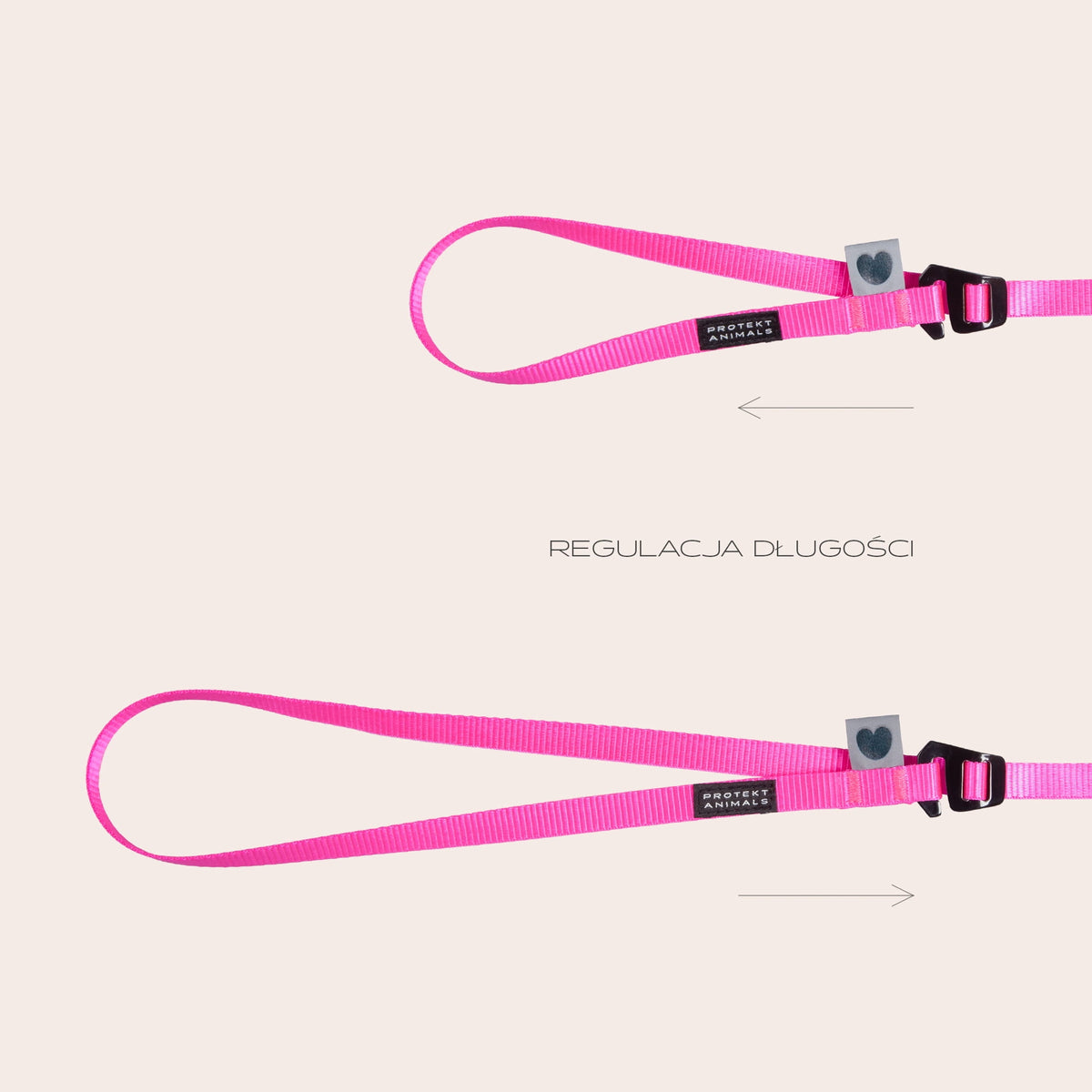 Cat leash - mini | Neon pink - 2m Color pink