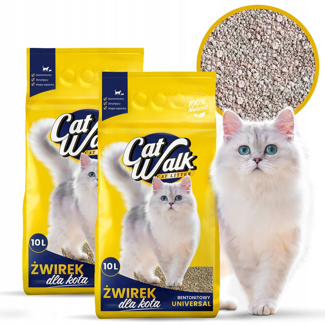 Cat litter 20L bentonite unscented CatWalk UNIVERSAL 2x10L