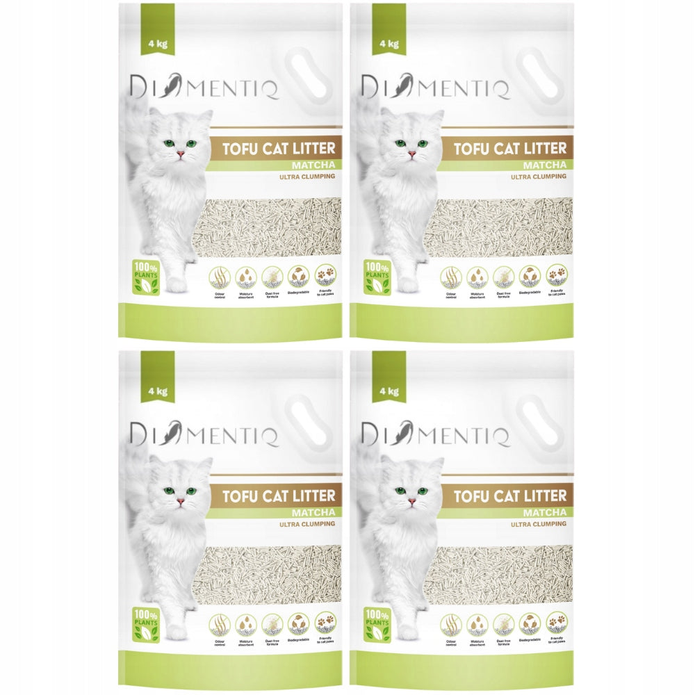 Cat litter DIAMENTIQ Tofu clumping 4 kg MATCHA