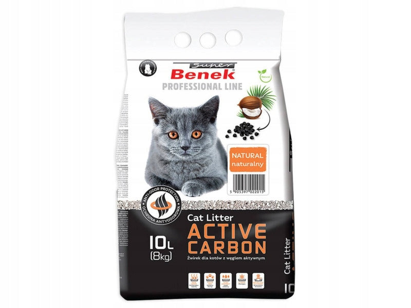 Cat litter SUPER BENEK with activated carbon 10 L