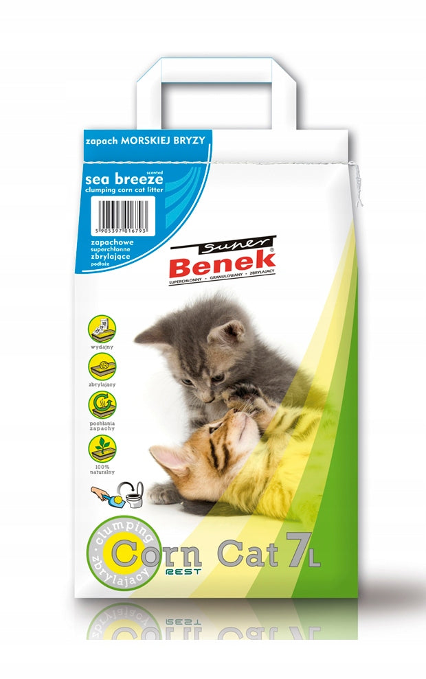 Cat litter Super Benek CORN SEA 14l