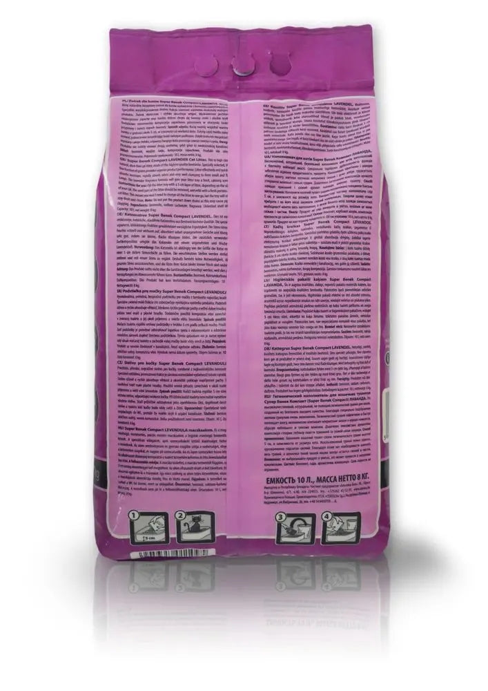 Cat litter Super Benek compact lavender 10 l Packaging status original