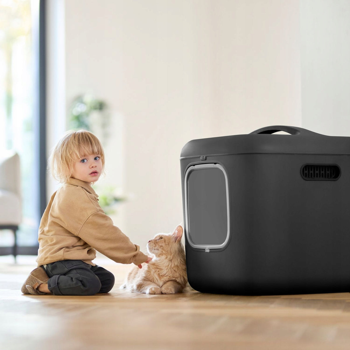 Cat litter box Rotho White XL - black Brand Rotho