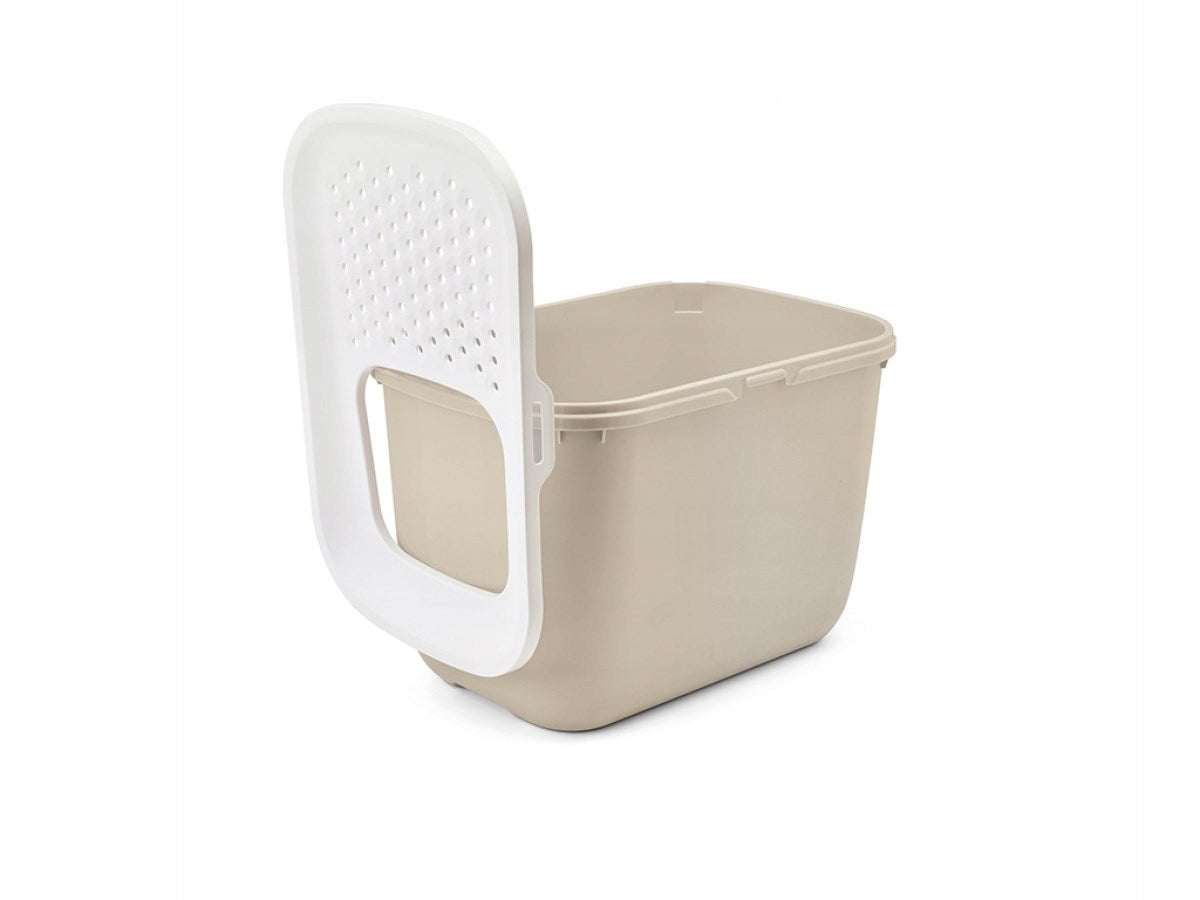 Cat litter box SAVIC HOP white-coffee Brand Savic