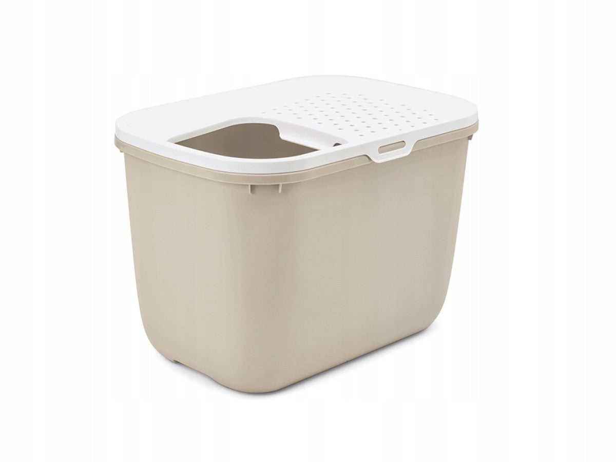 Cat litter box SAVIC HOP white-coffee