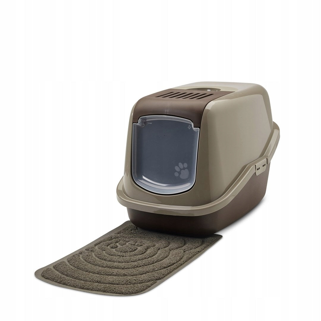 Cat litter box SAVIC Nestor grey-brown Kind closed litter box
