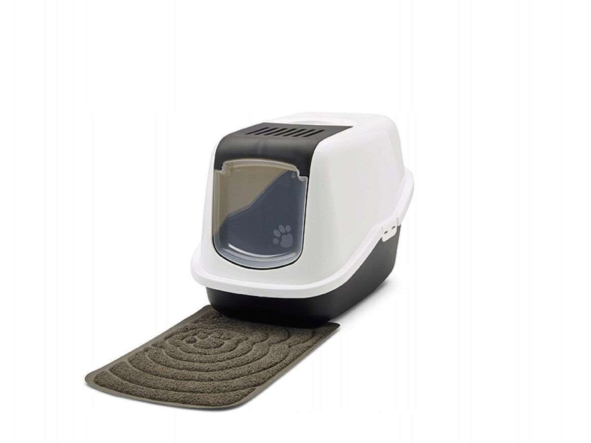 Cat litter box SAVIC Nestor white and black Kind closed litter box