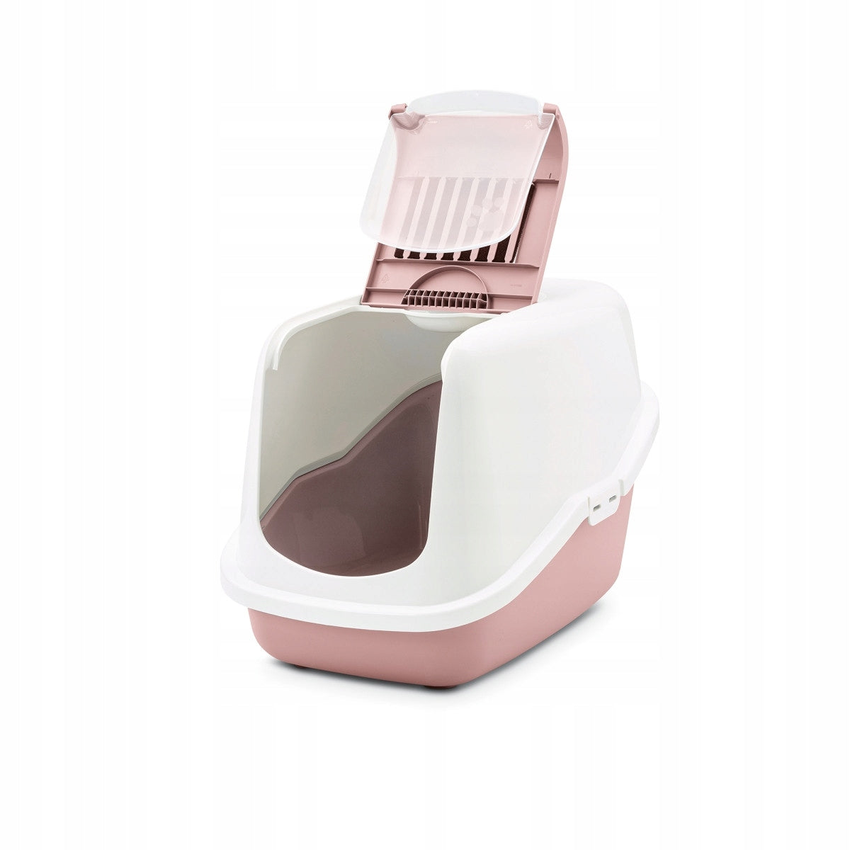 Cat litter box SAVIC Nestor white and pink Trade name SAVIC Nestor Kuweta dla kota biało-różowa