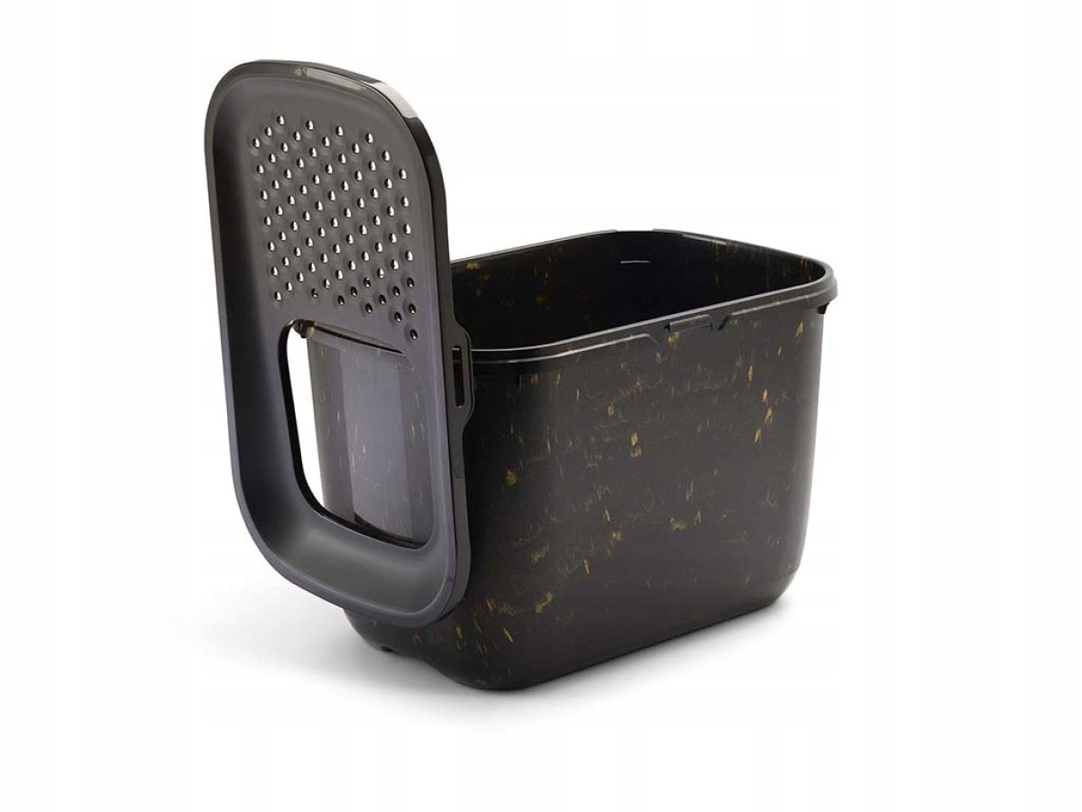 Cat litter box Savic HOP IN top entrance Marble black gold Color other