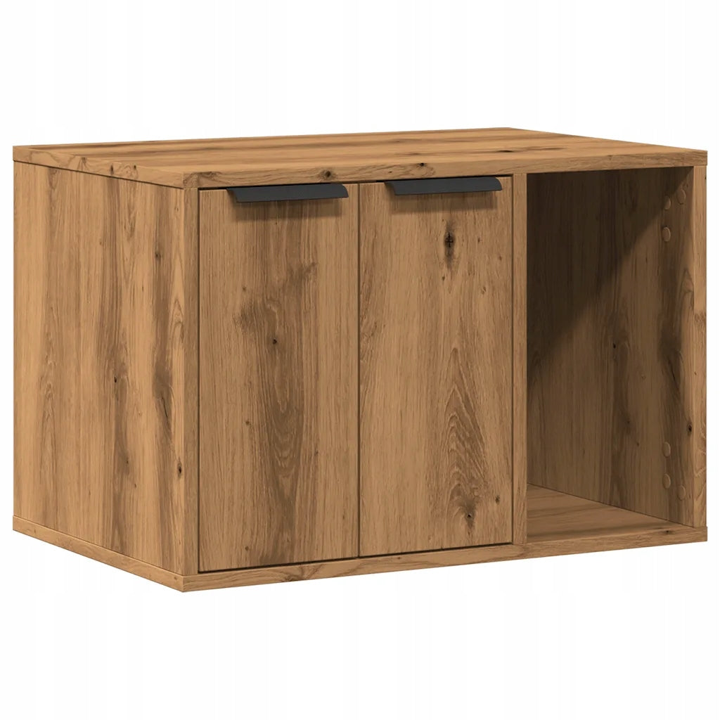 Cat litter box cabinet with table function, artisian oak, 60x40x40 cm