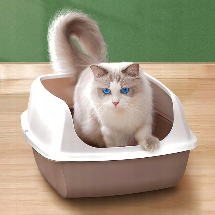Cat litter box cat small open with spatula high frame 39,5x29,5x13,5 cm Packaging status original