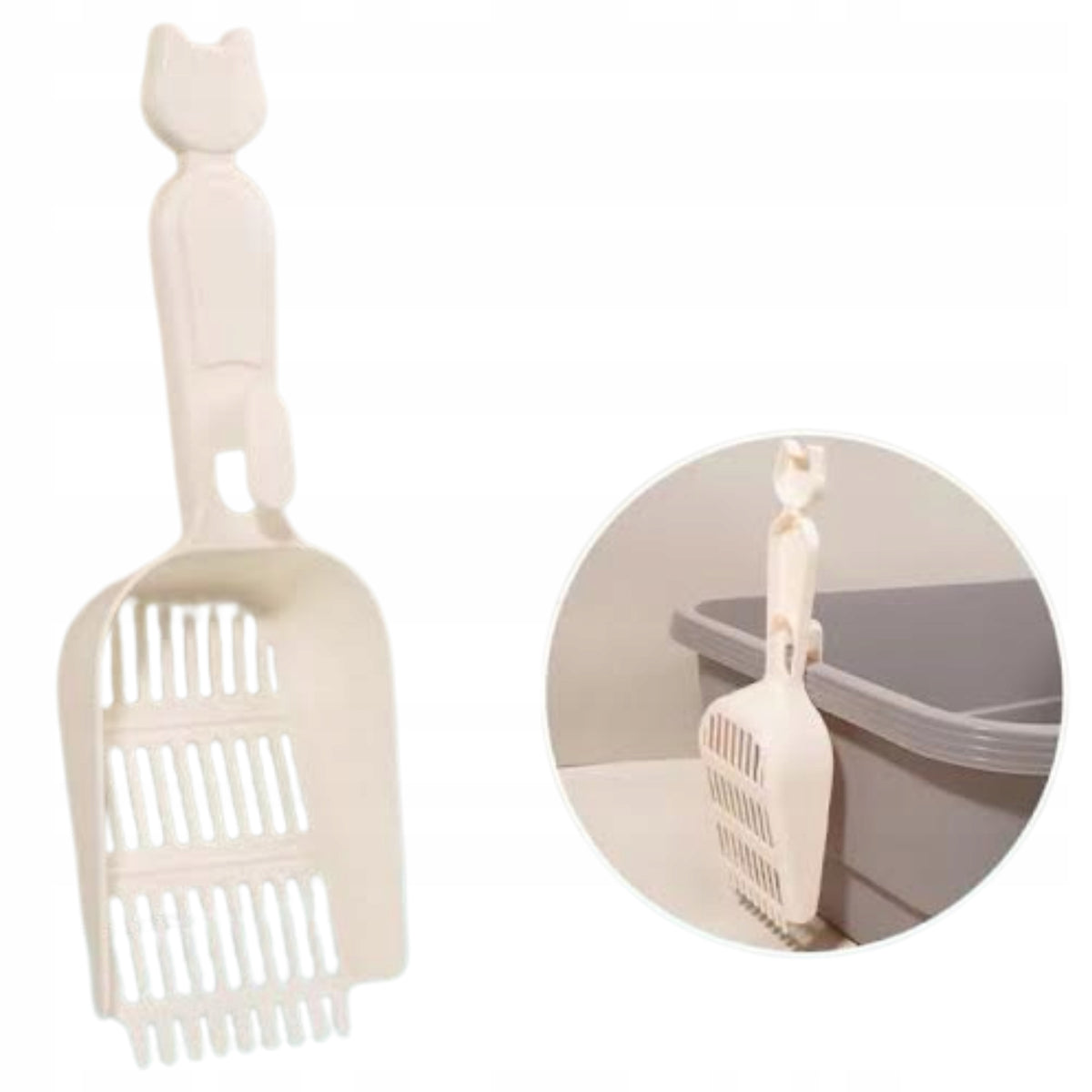 Cat litter box cleaning paddle for litter strong durable with handle