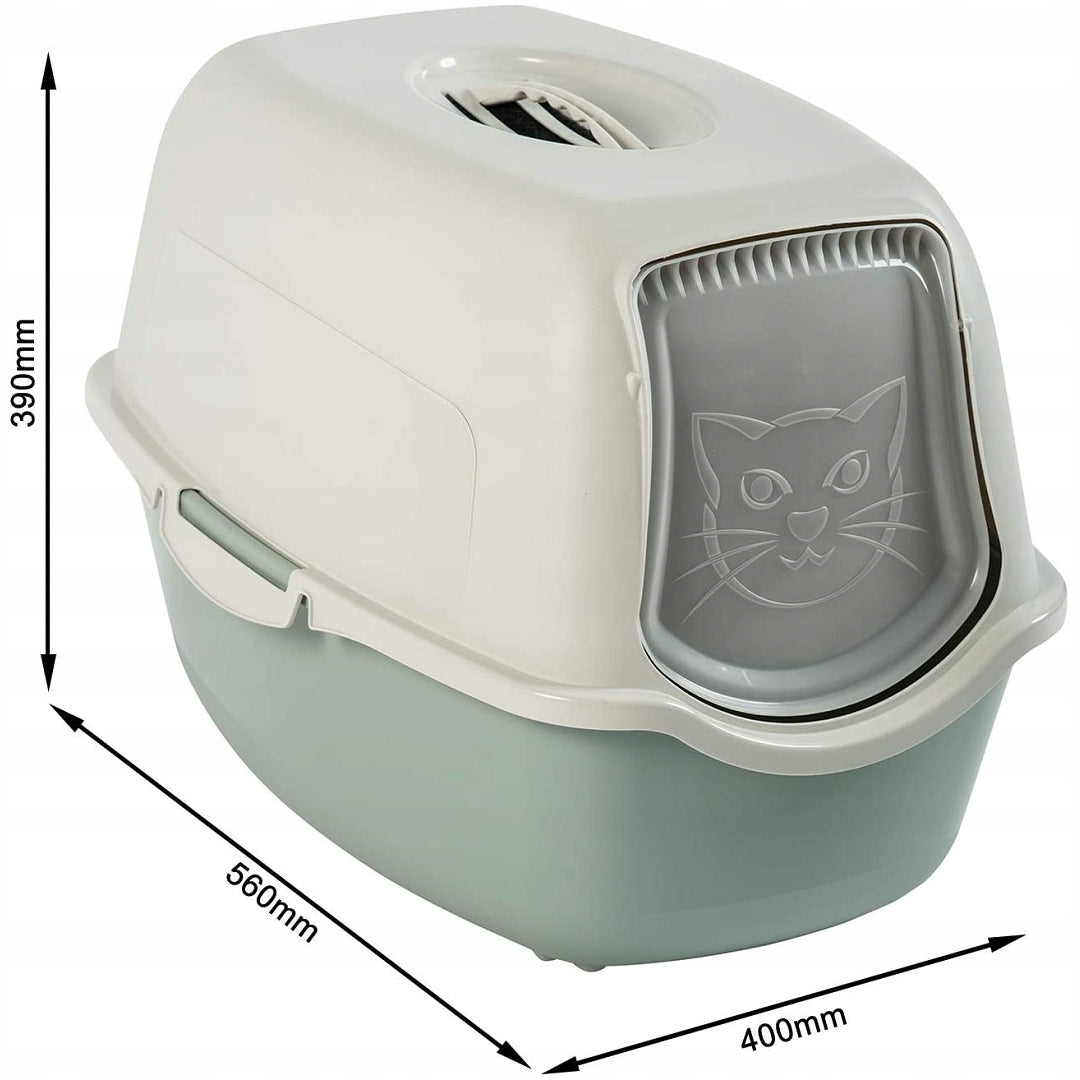Cat litter box closed Rotho BAILEY green Length 56 cm