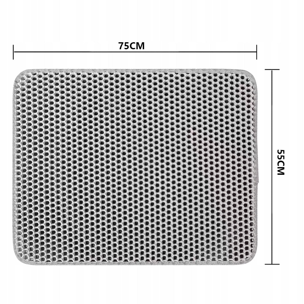 Cat litter box mat Double layer wiper pad Grey 75x55 cm Brand no brand