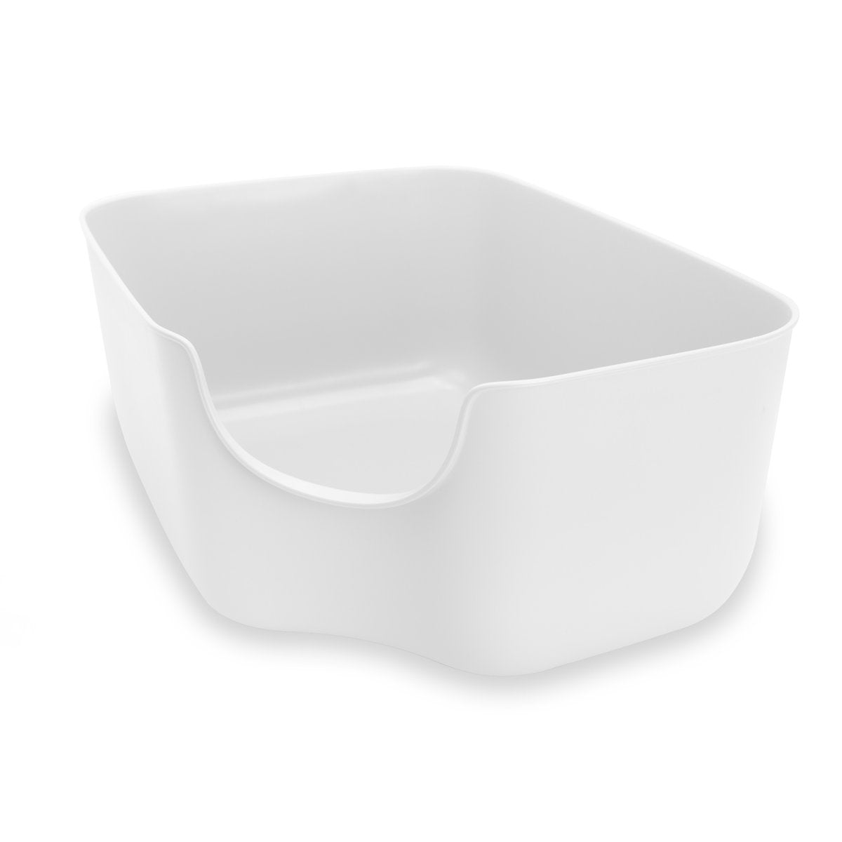 Cat litter box open Corner CARINIO with spatula leather handle high side Packaging status original