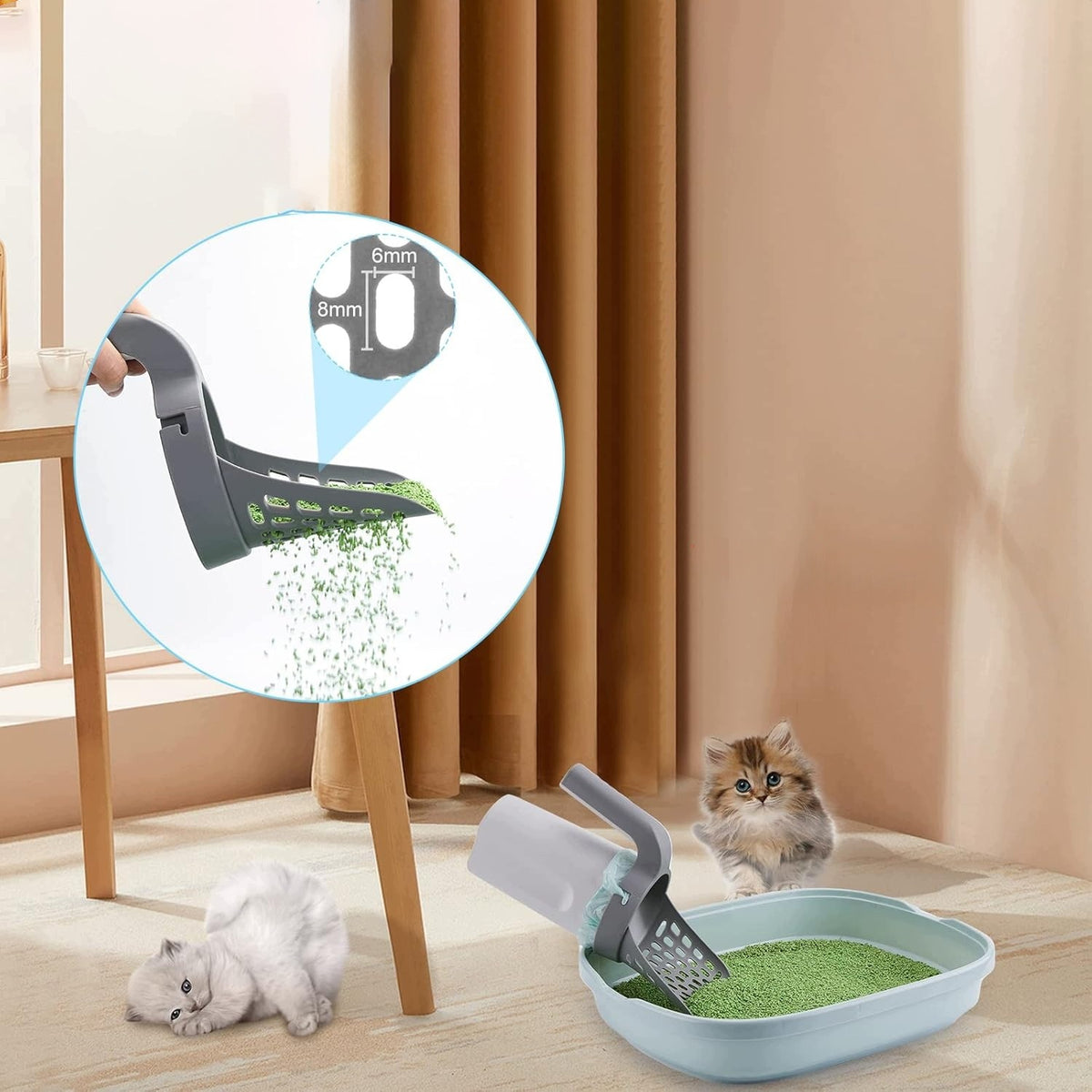Cat litter box paddle with bag container and 2in1 basket Manufacturer code Mangrove Pets