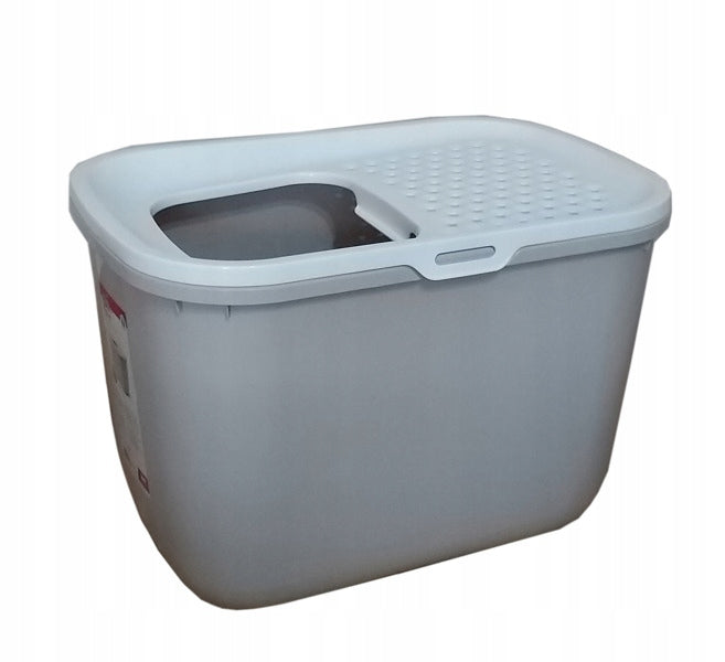 Cat litter box savic HOP IN from the top mocca practical