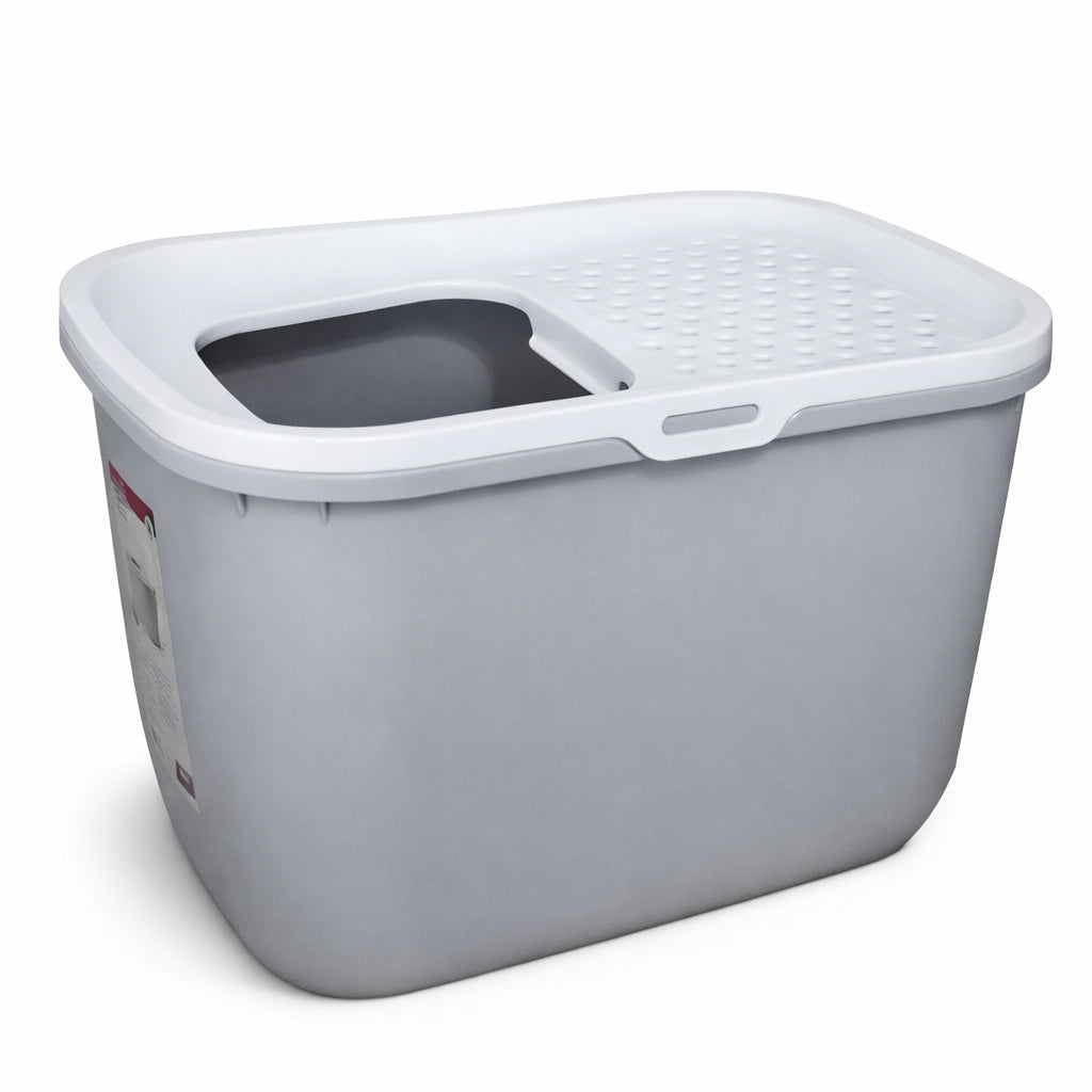 Cat litter box savic HOP IN from the top mocca practical