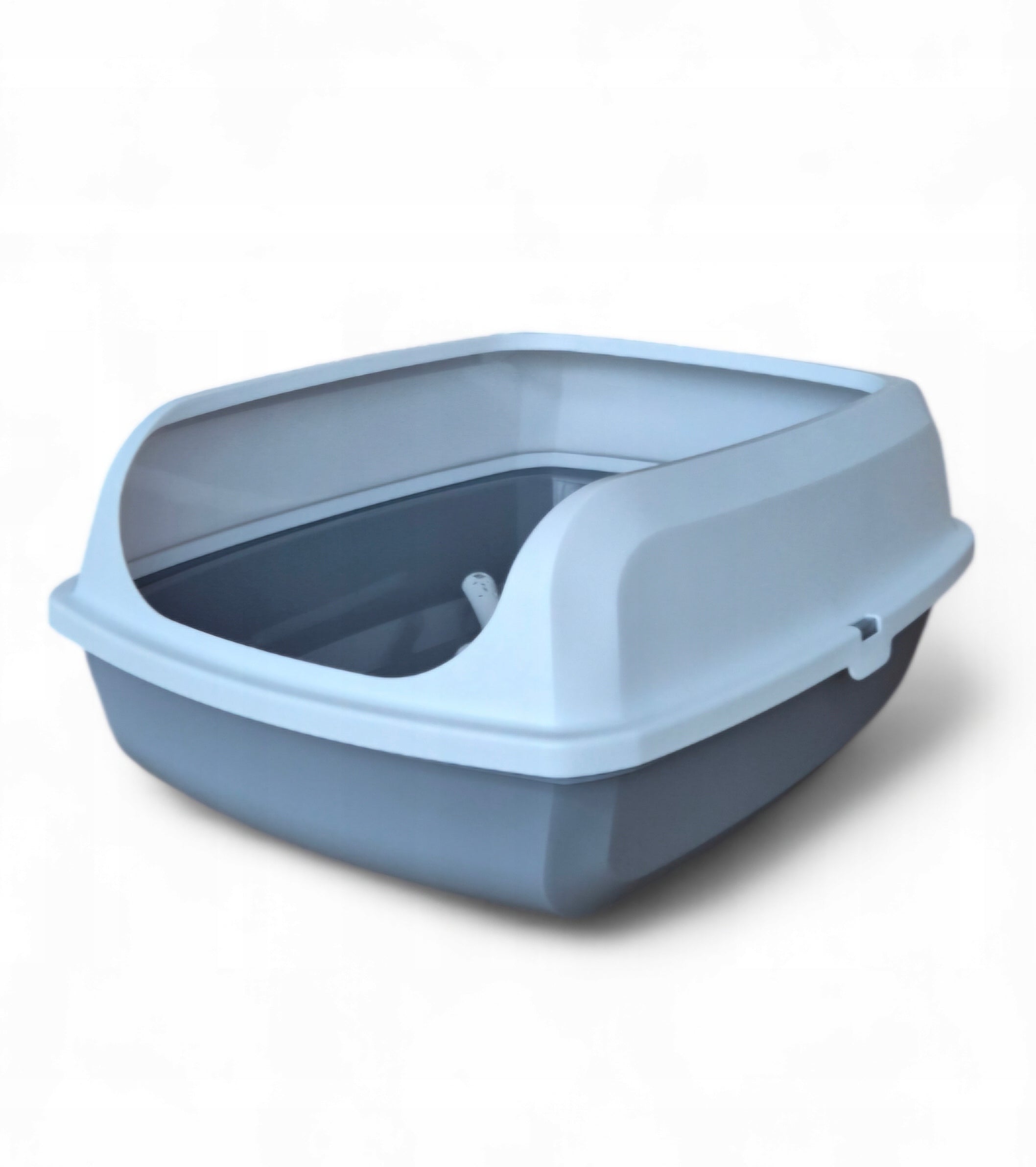 Cat litter box with high frame - grey + spatula FREEBIE - LEO Brand Leo