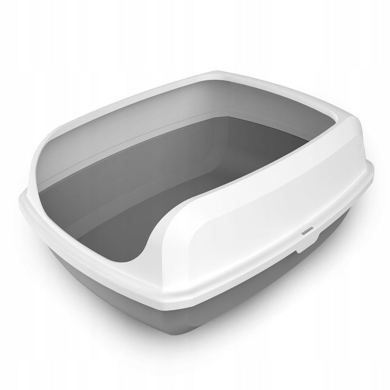 Cat litter box with high frame - grey + spatula FREEBIE - LEO