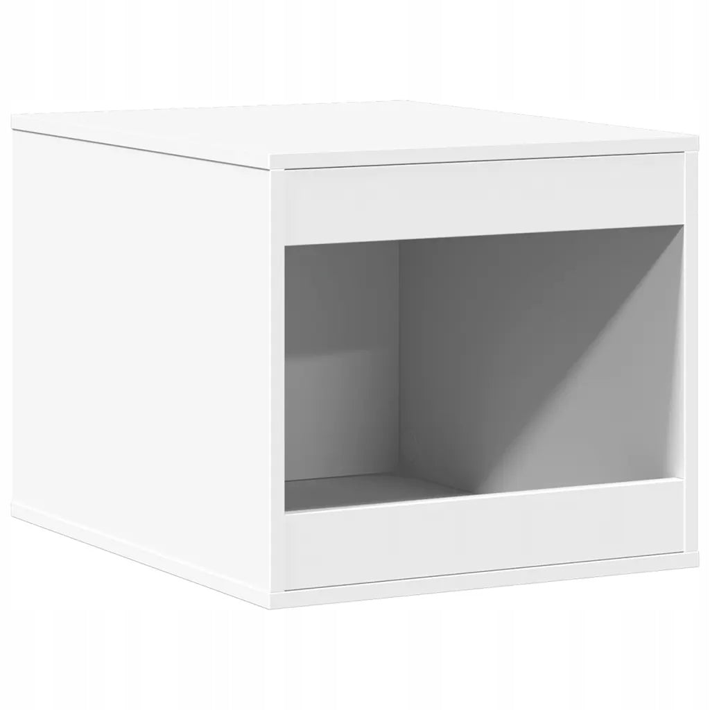 Cat litter box with side table function, white, 47x59x42 cm