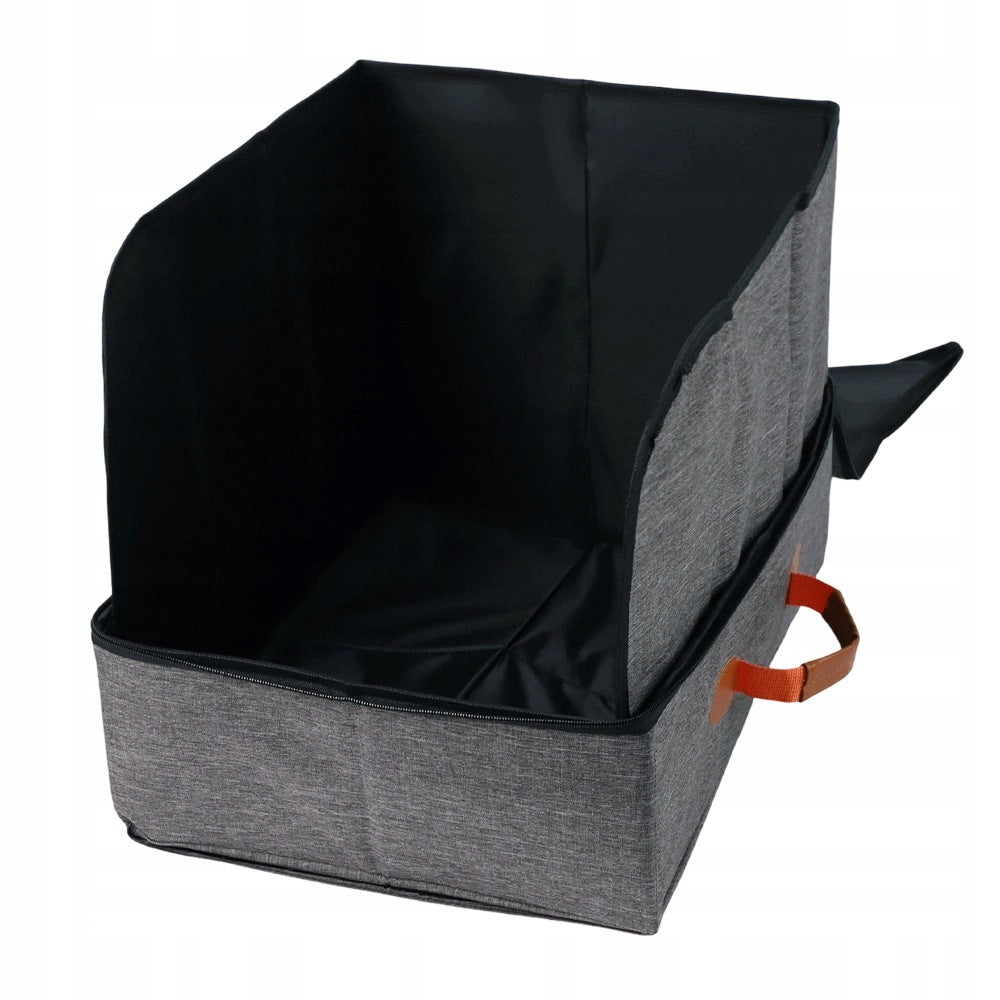Cat litter box with zipper lid, waterproof and foldable with handle Packaging status original