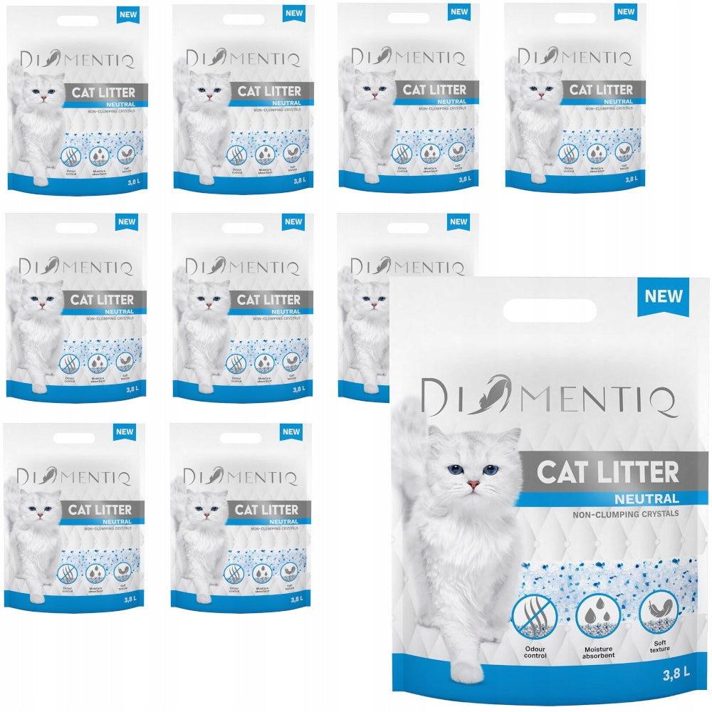 Cat litter dust-free Silicone Non-caking DIAMENTIQ 10x3,8 l Manufacturer code 5901443122036