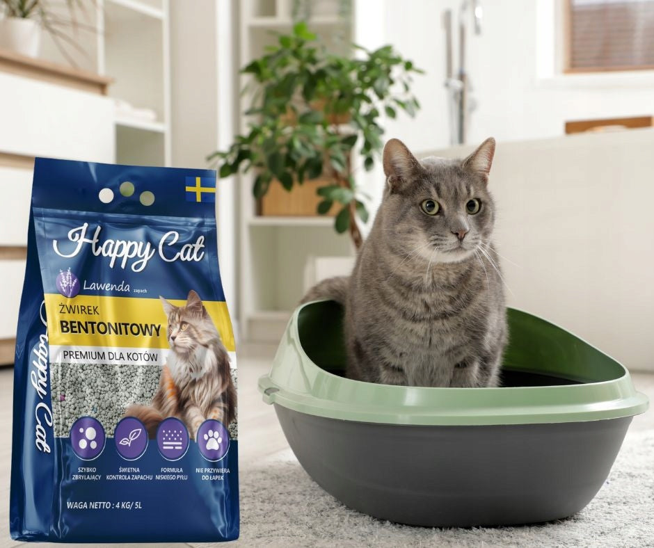 Cat litter for automatic litter box clumping bentonite lavender 5l Volume 5 l